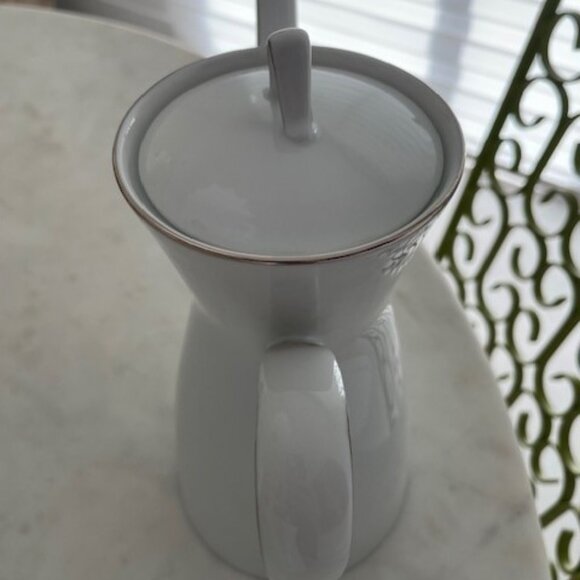 Vintage Rosenthal R. Loewy Form 2000 China Coffee & Tea Pots White w Silver - Picture 10 of 16